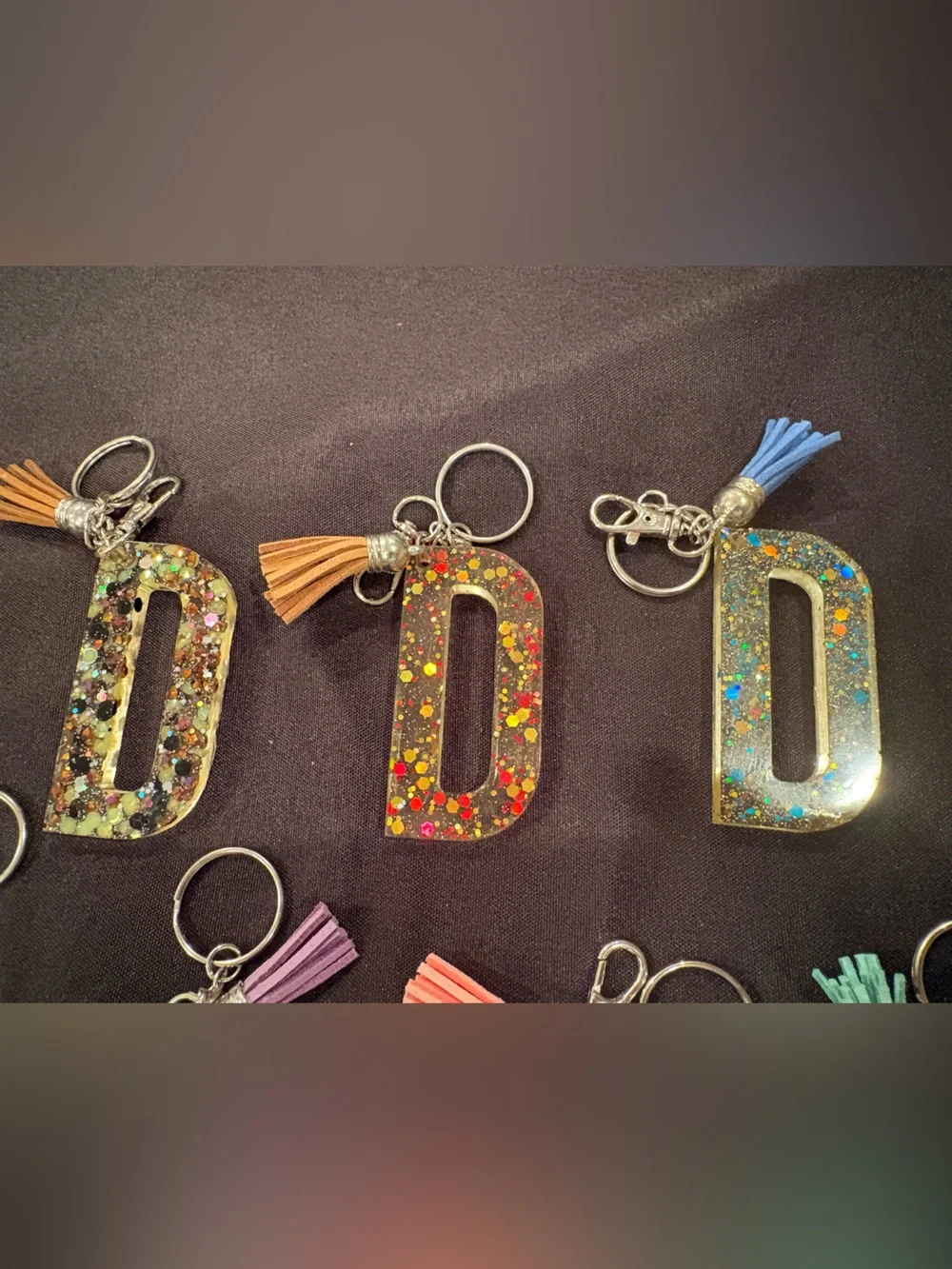 Handmade sparkling keychain
